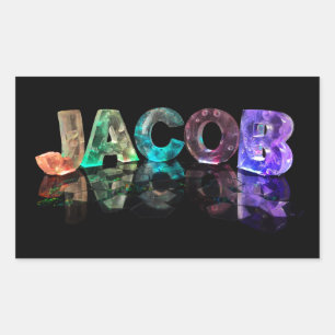 Sticker Rectangulaire Le Jacob nommé dans 3D s'allume (la photographie)