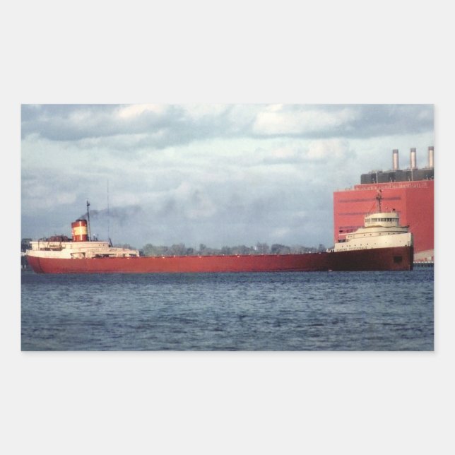 Sticker Rectangulaire Le légendaire S.S. Edmund Fitzgerald (Devant)