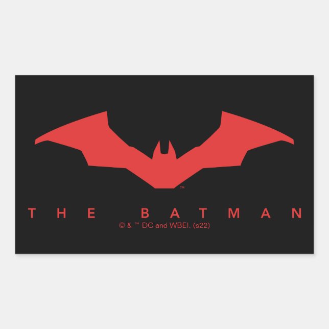 Sticker Rectangulaire Le logo Batman Bat (Devant)