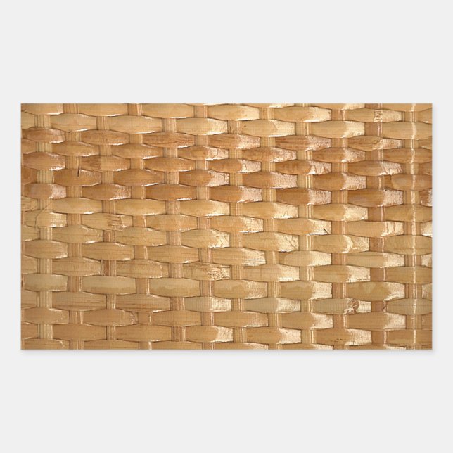 Sticker Rectangulaire Le Look of Lactransversalement Wicker Basketweave (Devant)