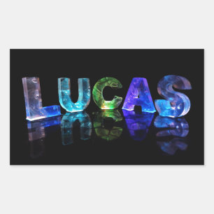 Sticker Rectangulaire Le Lucas nommé dans 3D s'allume (la photographie)
