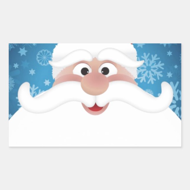 Sticker Rectangulaire Le meilleur Père Noël (Devant)