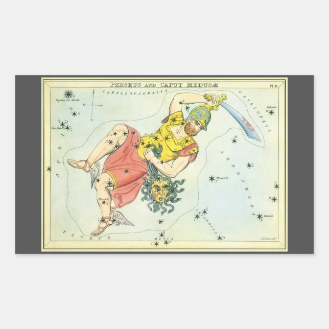 Sticker Rectangulaire Le miroir de l'Ukraine, la carte céleste de l'astr (Devant)
