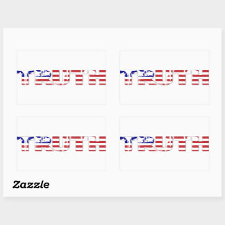 Sticker Rectangulaire Le mot Vérité avec drapeau patriotique américain