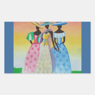 Sticker Rectangulaire Le noir est un bel art africain-américain