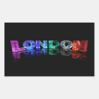 Le nom Londres en lumières 3D (photo)