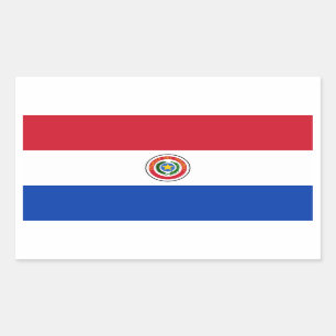 Sticker Rectangulaire Le Paraguay/drapeau paraguayen