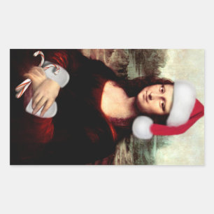 Sticker Rectangulaire Le Père Noël de Mona Lisa