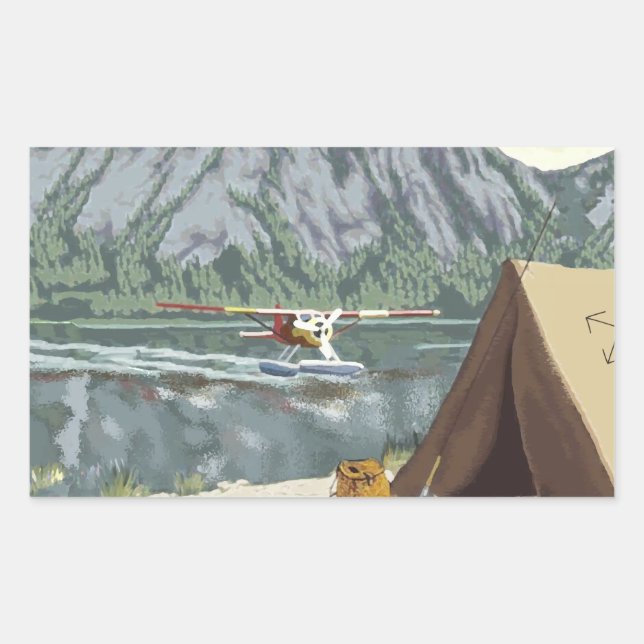 Sticker Rectangulaire Le peuple Bush d'Alaska (Devant)