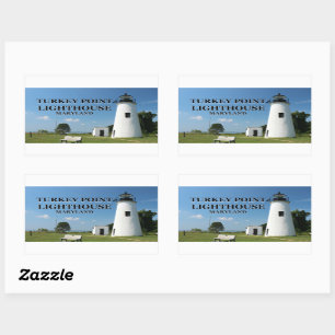 Sticker Rectangulaire Le phare de Turkey Point dans le Maryland
