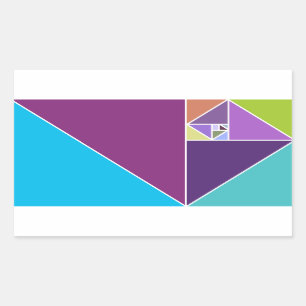 Sticker Rectangulaire Le rapport d'or