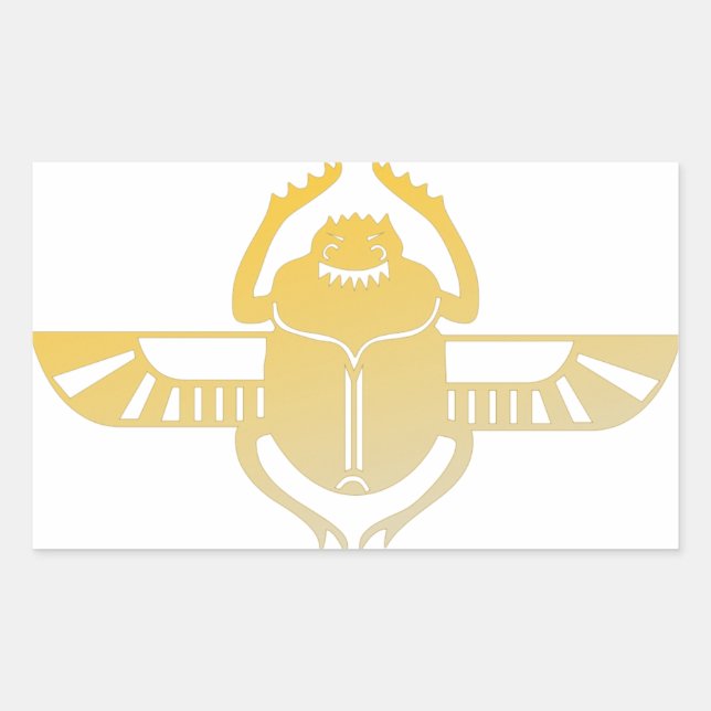 Sticker Rectangulaire Le scarab de l'Égypte. (Devant)
