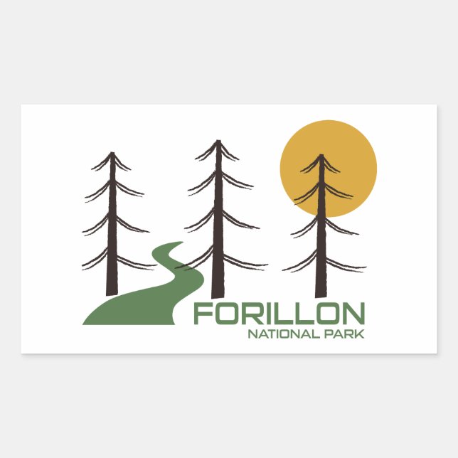 Sticker Rectangulaire Le sentier du parc national Forillon (Devant)