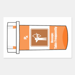 Sticker Rectangulaire Le tir à l'arc est ma drogue