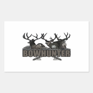 Sticker Rectangulaire Le trophée oppose Bowhunter