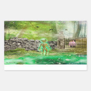 Sticker Rectangulaire Le visiteur silencieux