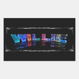 Sticker Rectangulaire Le Willie nommé - nom dans les lumières