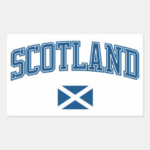 Sticker Rectangulaire L'Ecosse + Drapeau