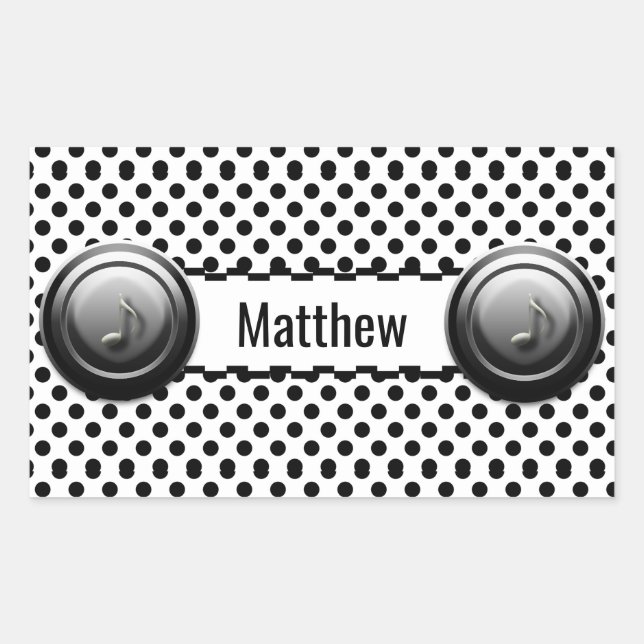 Sticker Rectangulaire Lecteur de cassette personnalisé (Devant)