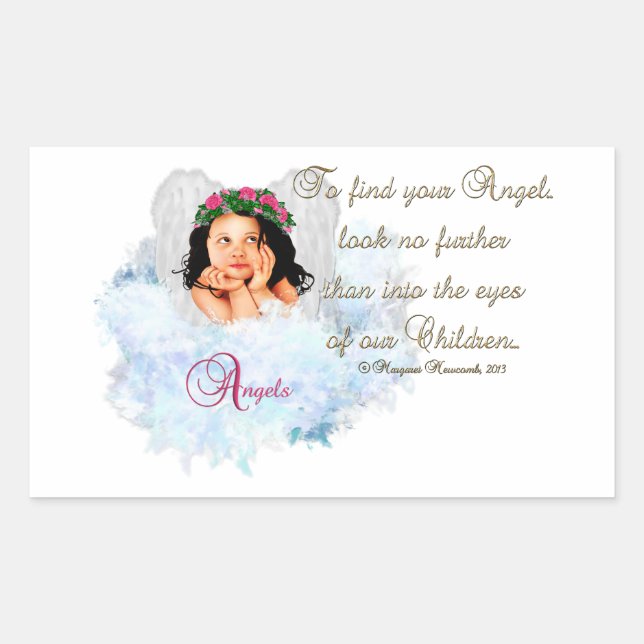 Sticker Rectangulaire Les anges...Ne regarde pas plus loin (Devant)