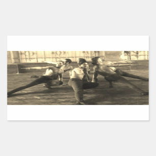 Sticker Rectangulaire Les années 1930 masculines de danseurs