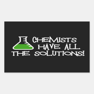 Sticker Rectangulaire Les chimistes ont toutes les solutions