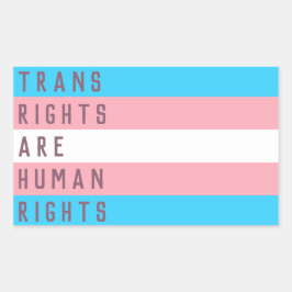 Sticker Rectangulaire Les droits transgenres sont un drapeau transgenre 