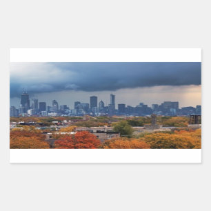 Sticker Rectangulaire Les Etats-Unis, l'Illinois, Chicago, paysage