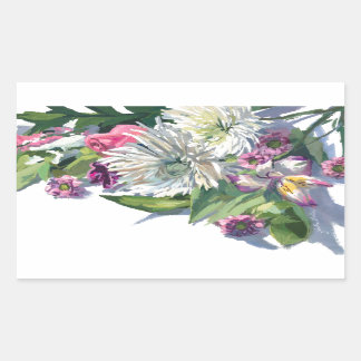 Sticker Rectangulaire Les fleurs variées de la nature