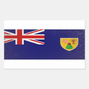 Sticker Rectangulaire Les Îles Turques et Caïques