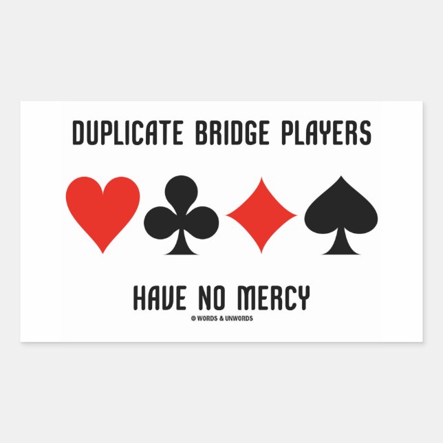 Sticker Rectangulaire Les Joueurs De Pont En Double N'Ont Pas De Costume (Devant)