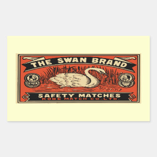 Sticker Rectangulaire Les matchs de sécurité de marque de cygne