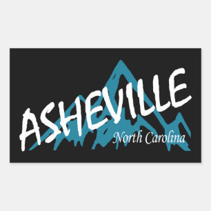 Sticker Rectangulaire Les monts Asheville North Carolina