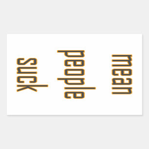 Sticker Rectangulaire Les personnes moyennes sucent