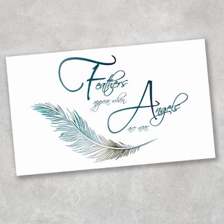 Sticker Rectangulaire Les Plumes Apparaissent Lorsque Les Anges Sont Prè