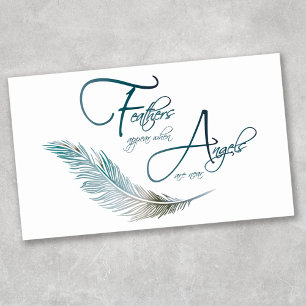 Sticker Rectangulaire Les plumes apparaissent quand les anges sont près