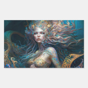 Sticker Rectangulaire Les rêves d'Imaginaire de sirène