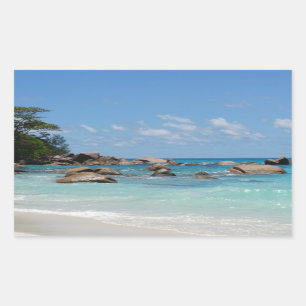 Sticker Rectangulaire les Seychelles stupéfiantes