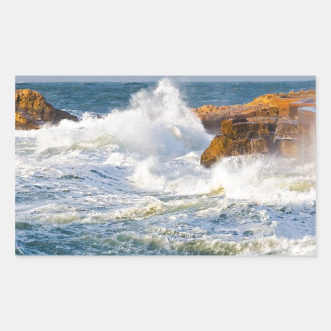 Sticker Rectangulaire Les vagues (Devant)