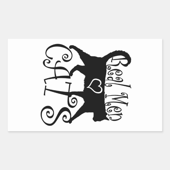 Sticker Rectangulaire Les vrais hommes aiment les chats en design élégan (Devant)