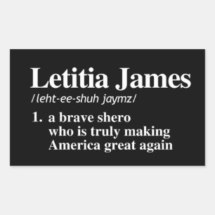 Sticker Rectangulaire Letitia James Definition - Un brave shero