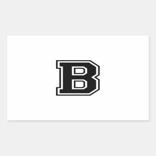 Sticker Rectangulaire Lettre B, Alphabet collégial