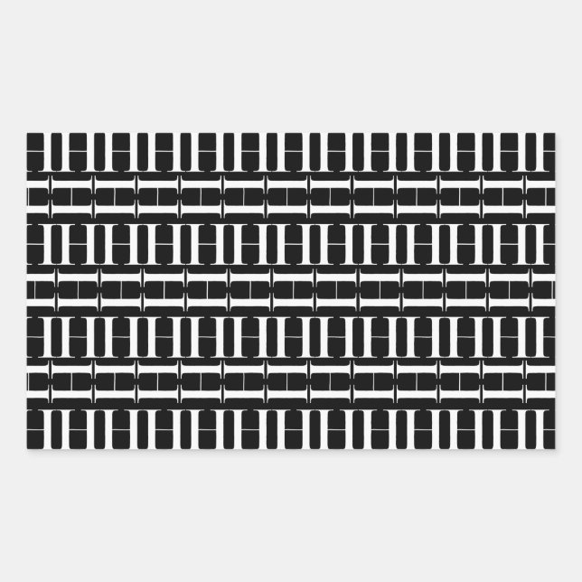 Sticker Rectangulaire Lettre initiale H monogramme (Devant)