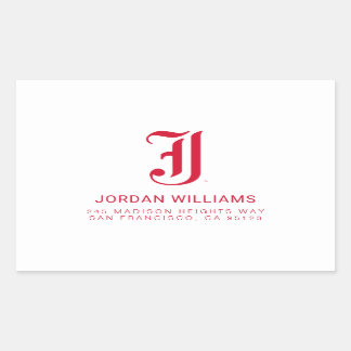 Sticker Rectangulaire LETTRE JSU Classique de l'Université d'État de Jac