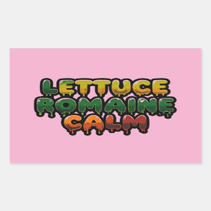 Sticker Rectangulaire Lettuce Romaine Calme Texte Sèche Art