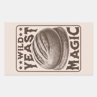 Sticker Rectangulaire Levure sauvage Magique Pain d'Argent Pain passionn