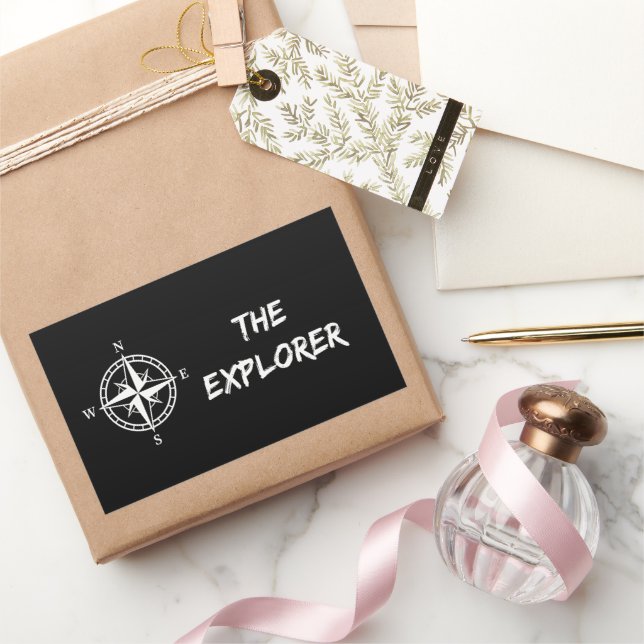 Sticker Rectangulaire L'explorateur (Cadeaux)