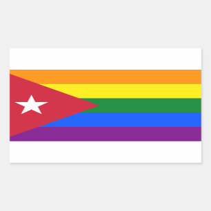 Sticker Rectangulaire LGBT Cuba