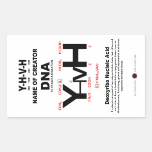 Sticker Rectangulaire Liaison chimique YHVH-DNA