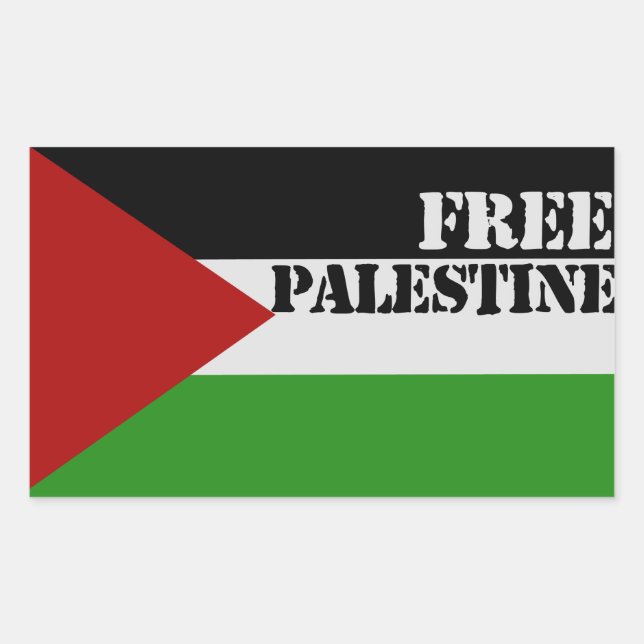 Sticker Rectangulaire Libérer la Palestine (Devant)